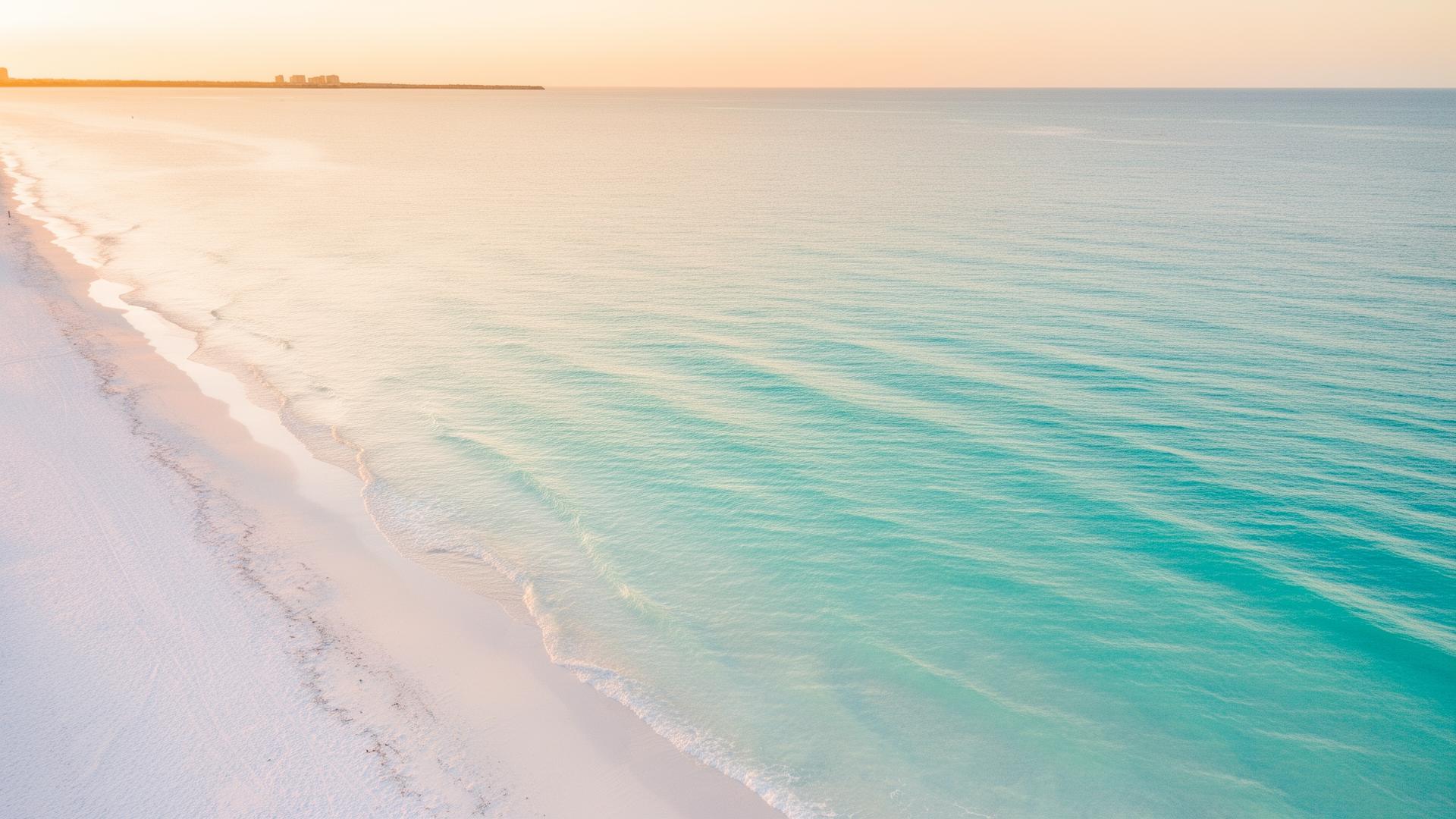 St. Petersburg Gulf coast at golden hour